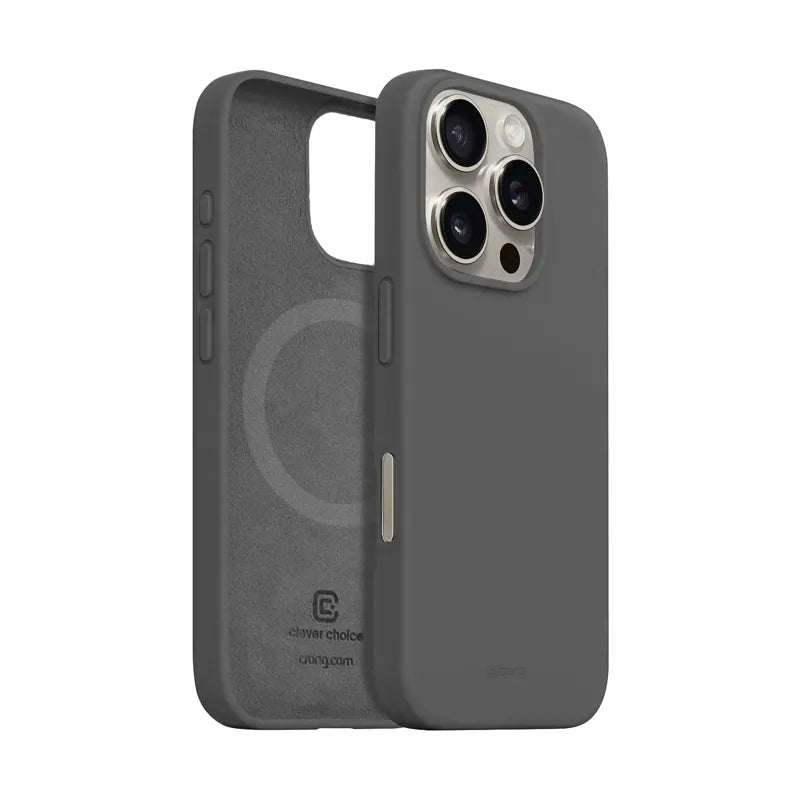 Crong Color Cover Magnetic – „iPhone 16 Pro“ „MagSafe“ dėklas (titano spalvos)