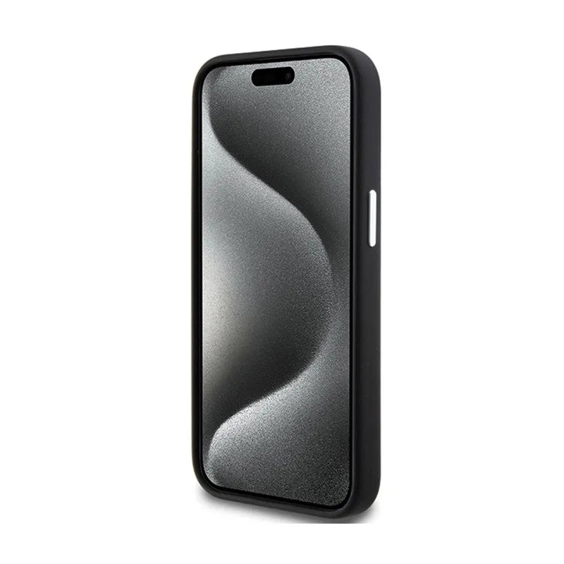 BMW Signature Liquid Silicone MagSafe - dėklas, skirtas iPhone 15 Plus (juodas)