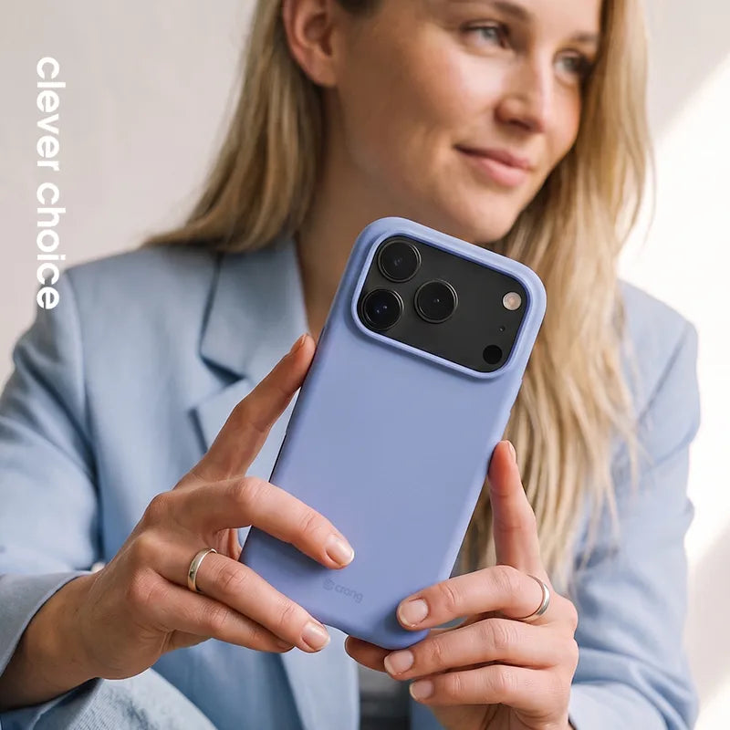 Crong Color Cover Magnetic – MagSafe dėklas, skirtas iPhone 18 Pro Max / 17 Pro Max (mėlynas)
