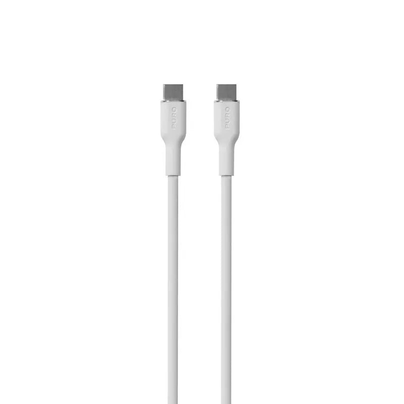 PURO ICON Soft Cable - USB-C į USB-C kabelis 1,5 m (Baltas)