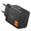 Spigen Essential EE472EU GaN Pro – 2x USB-C 47W sieninis įkroviklis (juodas)