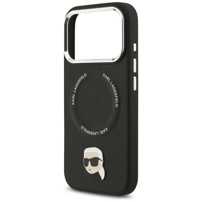 Karl Lagerfeld Karl Pin MagSafe – dėklas iPhone 17 Pro (juodas)