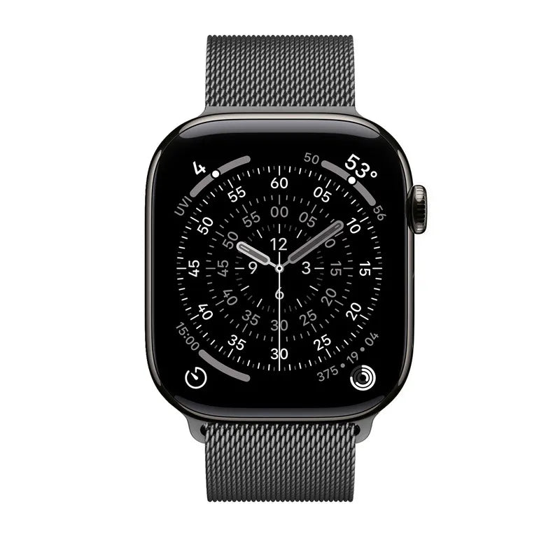 Crong Milano Steel – nerūdijančio plieno dirželis Apple Watch 38/40/41/42 mm (grafito spalvos)
