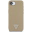 Guess Grained Triangle MagSafe – dėklas iPhone 16e telefonui (rudas)