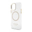 Guess Metal Outline MagSafe – dėklas iPhone 12 / iPhone 12 Pro telefonui (skaidrus / auksinis)