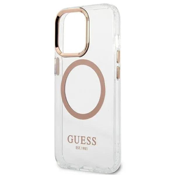 Guess Metal Outline MagSafe – dėklas iPhone 13 Pro Max (skaidrus)