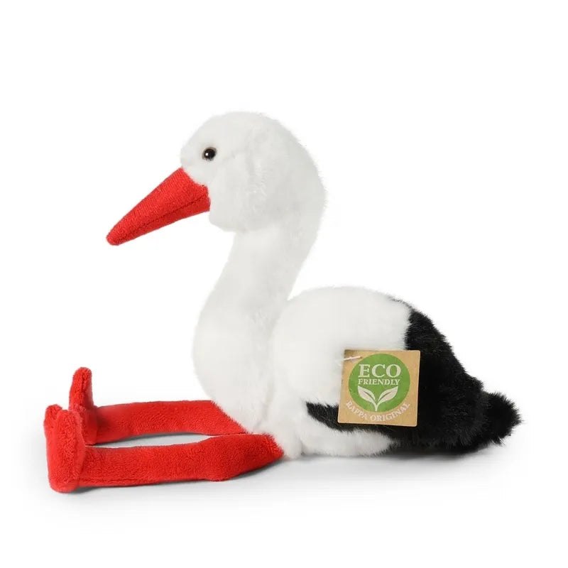 Rappa – Realistiškas pliušinis gandras, 20 cm, Eco-Friendly