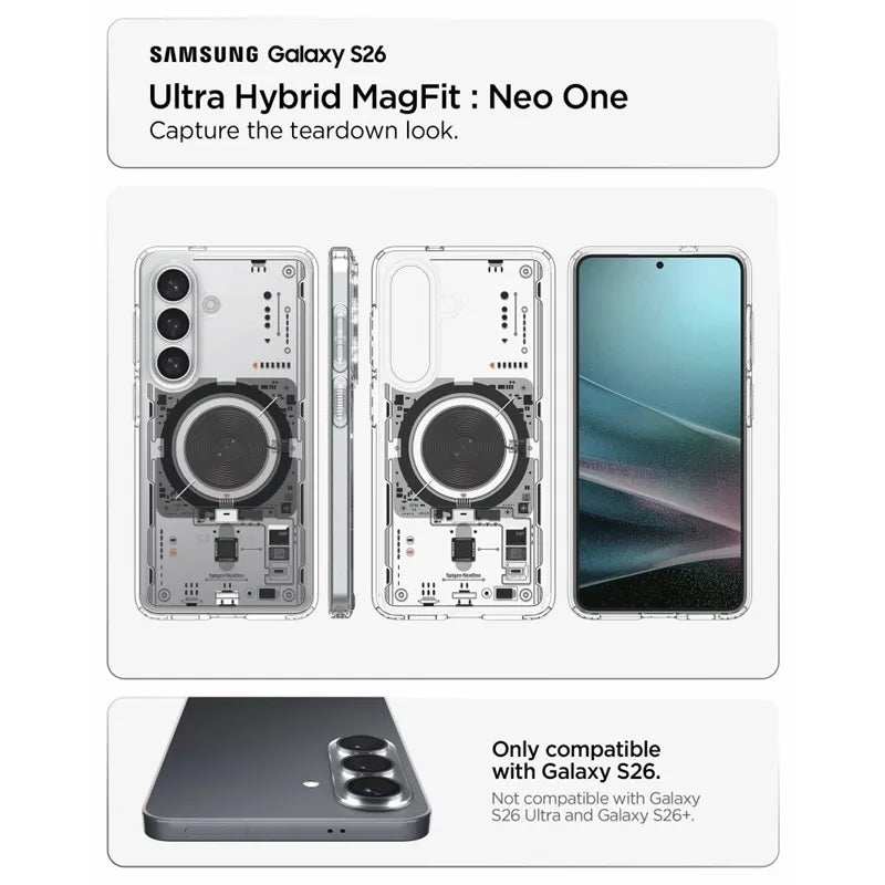 Spigen Ultra Hybrid Mag MagSafe – dėklas Samsung Galaxy S26 (Neo One)