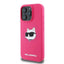 Karl Lagerfeld Silicone Choupette Head Print MagSafe – dėklas „iPhone 16 Pro Max“ (fuksijos spalvos)