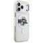 Karl Lagerfeld IML Glitter Karl & Choupette Sketch Logo MagSafe – dėklas iPhone 17 Pro Max (skaidrus)