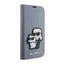 Karl Lagerfeld Booktype NFT Saffiano Karl & Choupette – Dėklas iPhone 14 Pro (sidabrinis)