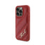 Karl Lagerfeld Diagonal Quilted Script – dėklas iPhone 15 Pro (raudonas)