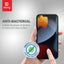 Crong Anti-Bacterial 3D Armor Glass – 9H grūdintas stiklas visam ekranui iPhone 14 Plus / iPhone 13 Pro Max + montavimo rėmelis
