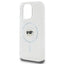 Karl Lagerfeld IML Metal Karl Head MagSafe - dėklas iPhone 16 Pro (baltas)