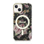 Guess Flower MagSafe – dėklas iPhone 14 Plus (juodas)