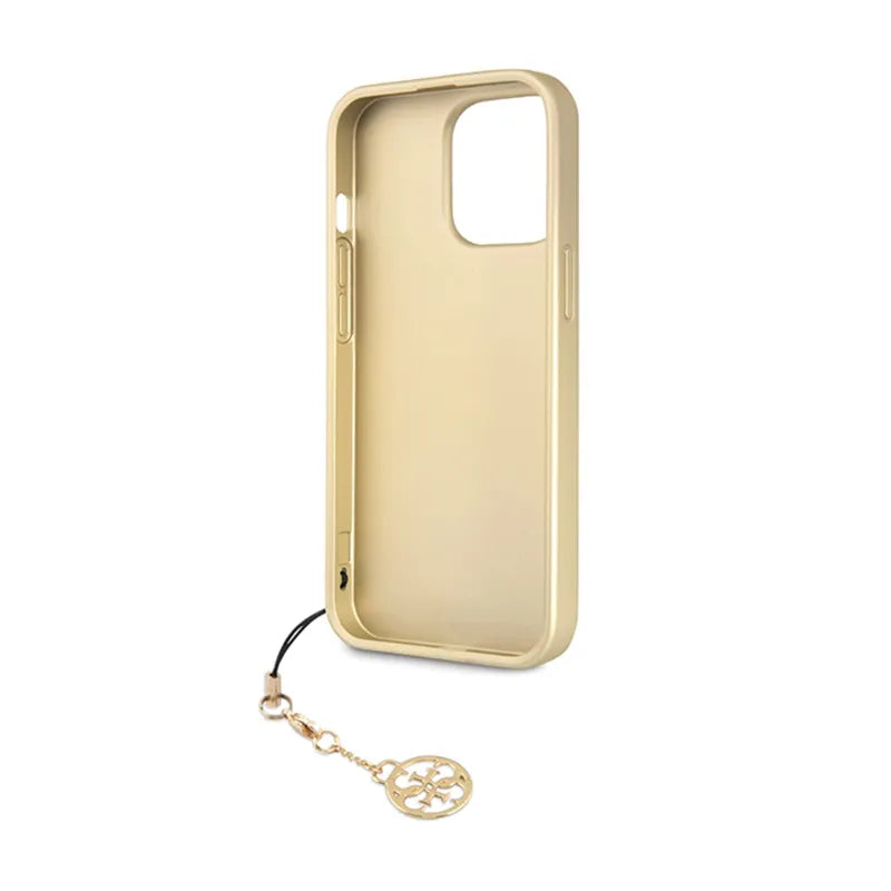 Guess 4G Charms kolekcija – dėklas iPhone 14 Pro (pilkas)