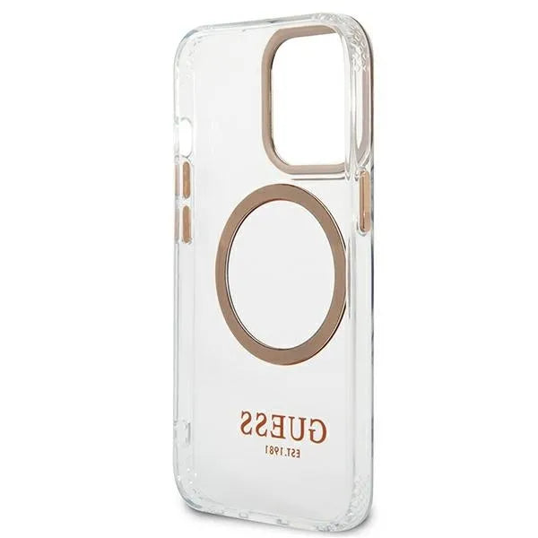 Guess Metal Outline MagSafe – dėklas iPhone 13 Pro Max (skaidrus)