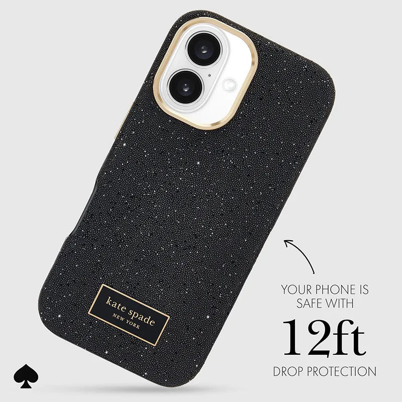 Kate Spade New York „Crystal Pave MagSafe“ – dėklas „iPhone 16“ (Nightfall)