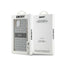 DKNY Leather Mono Stripe & Metal Logo – dėklas iPhone 14 / 15 / 13 (smėlio spalvos)