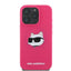Karl Lagerfeld Silicone Choupette Head Print MagSafe – dėklas „iPhone 16 Pro Max“ (fuksijos spalvos)