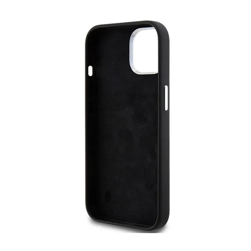 BMW Signature Liquid Silicone MagSafe - dėklas, skirtas iPhone 15 Plus (juodas)