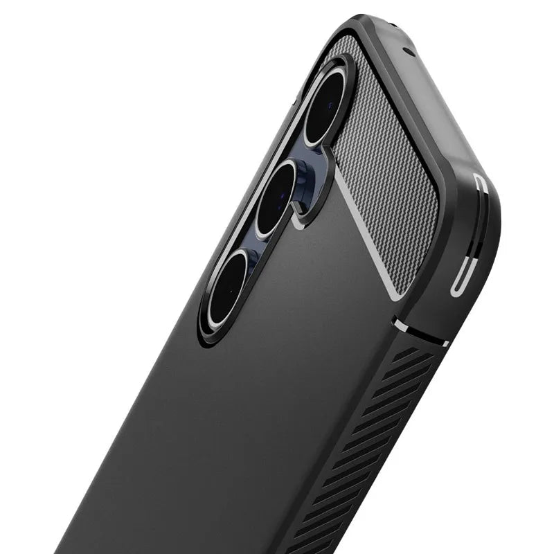 Spigen Rugged Armor – dėklas, skirtas Samsung Galaxy A55 5G (matinė juoda)