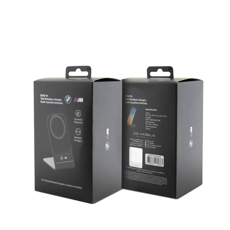 BMW MagSafe stalo įkroviklis su stovu – 15 W MagSafe indukcinis stalo įkroviklis (juodas)