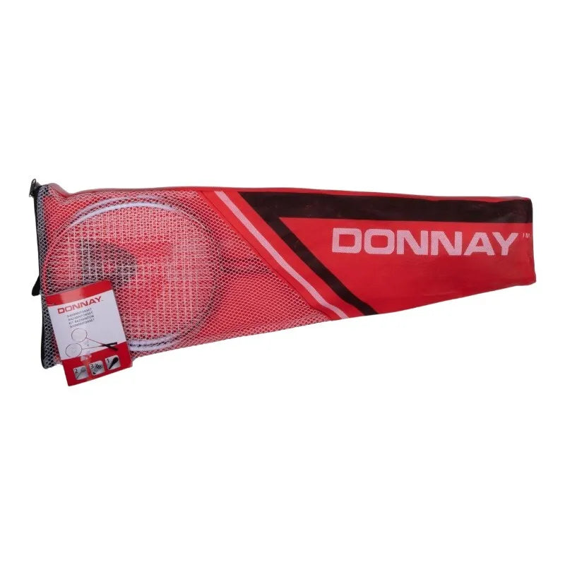 Donnay – 6 dalių badmintono rinkinys dėkle (raudonas)