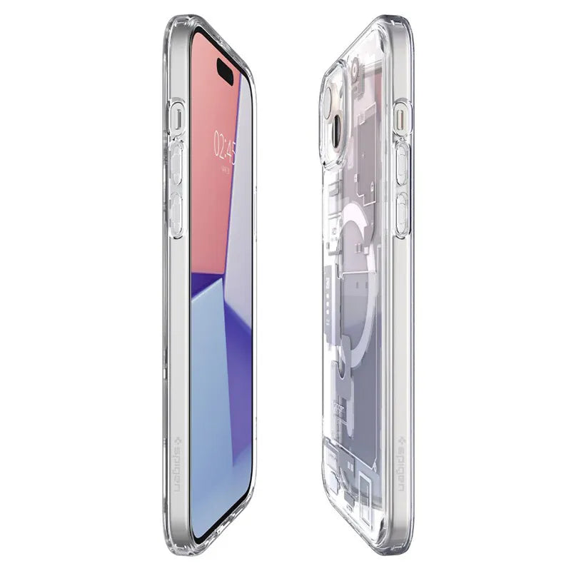 Spigen Ultra Hybrid MagSafe – dėklas „iPhone 15 Plus“ telefonui (Zero One White)