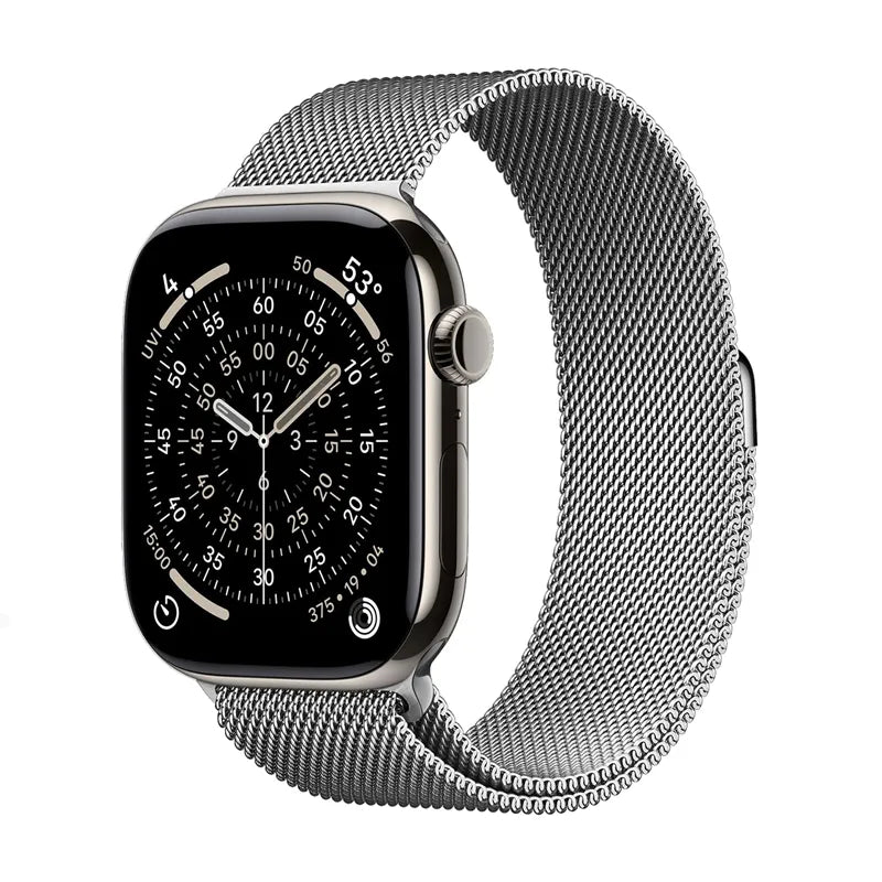 Crong Milano Steel – nerūdijančio plieno dirželis, skirtas Apple Watch 38/40/41/42 mm (sidabrinis)