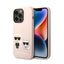 Karl Lagerfeld Liquid Silicone Karl & Choupette MagSafe dėklas, skirtas iPhone 14 Pro (rožinis)