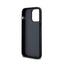 DKNY Leather Checkered Mono Pattern & Printed Stripes – dėklas iPhone 14 Pro Max (juodas)
