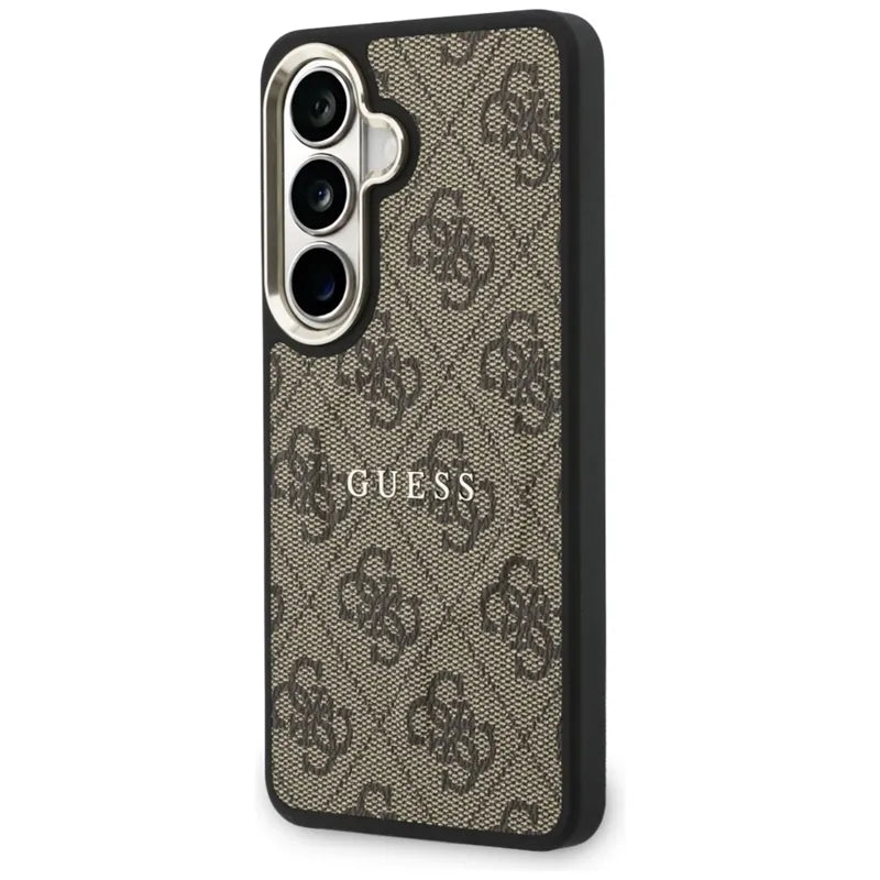 Guess 4G Embossed Ring MagSafe – Samsung Galaxy S26+ dėklas (rudas)