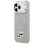 Karl Lagerfeld Karl & Choupette Pins MagSafe – dėklas, skirtas iPhone 17 Pro (pilkas)