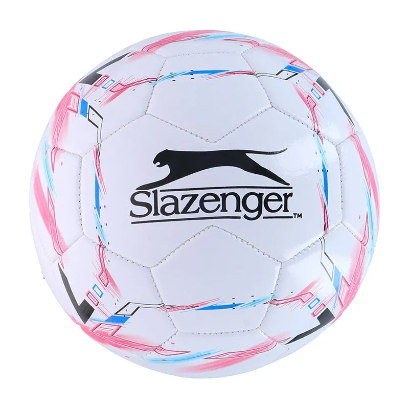 Slazenger - Futbolo kamuolys, 5 dydis (baltas / rožinis)