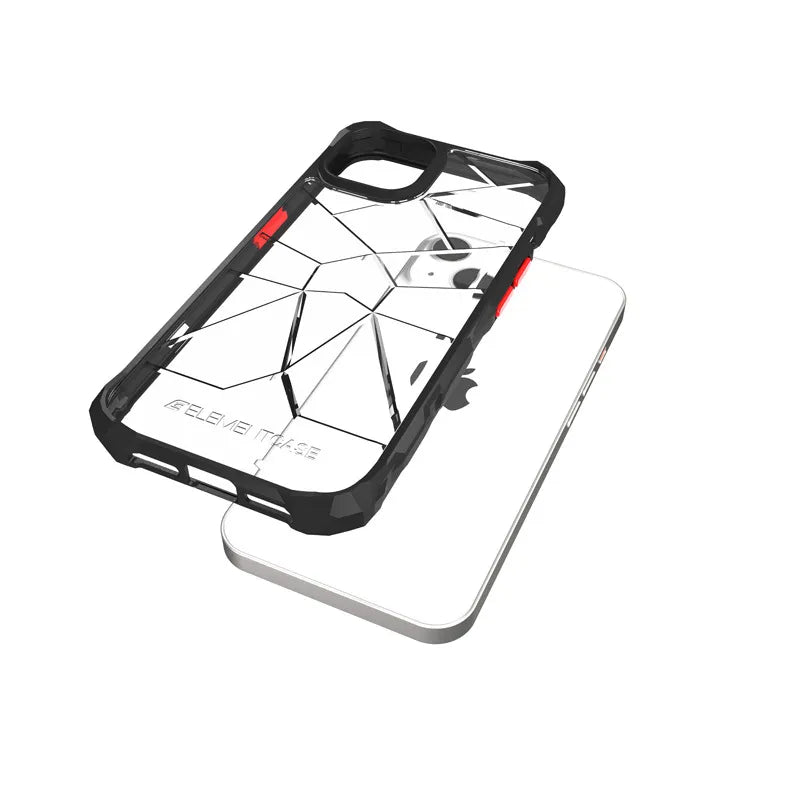 Element Case Special Ops X5 – dėklas iPhone 14 (karinio standarto apsauga nuo kritimo) (skaidrus/juodas)