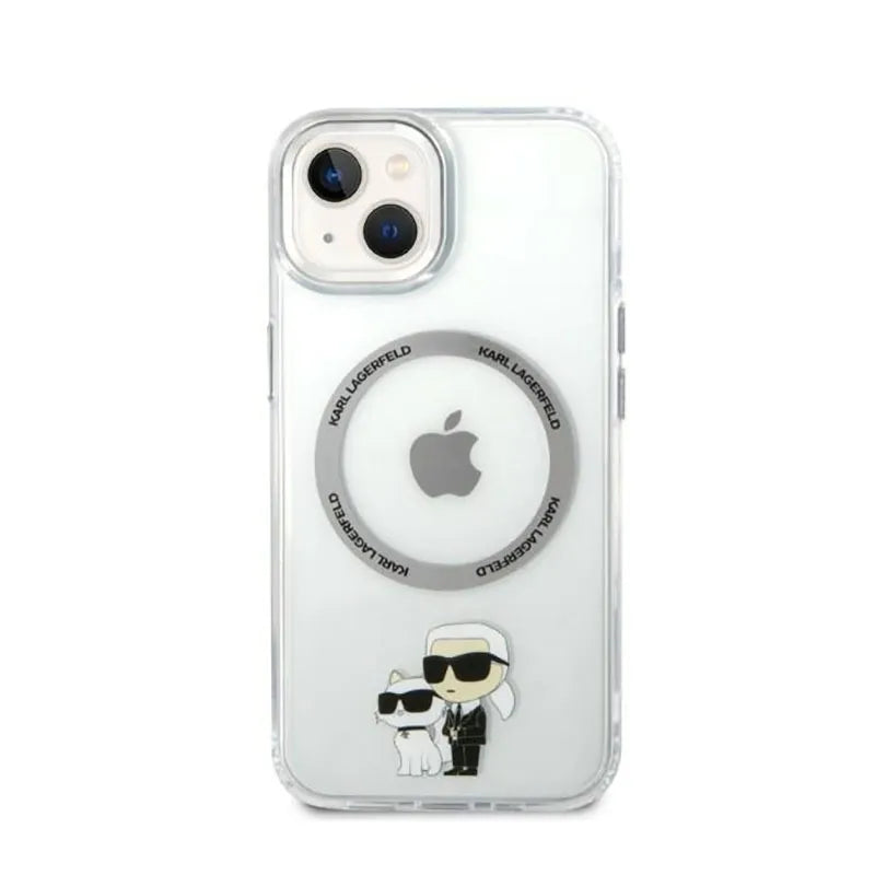 Karl Lagerfeld IML NFT Karl & Choupette MagSafe dėklas iPhone 14 Plus (skaidrus)