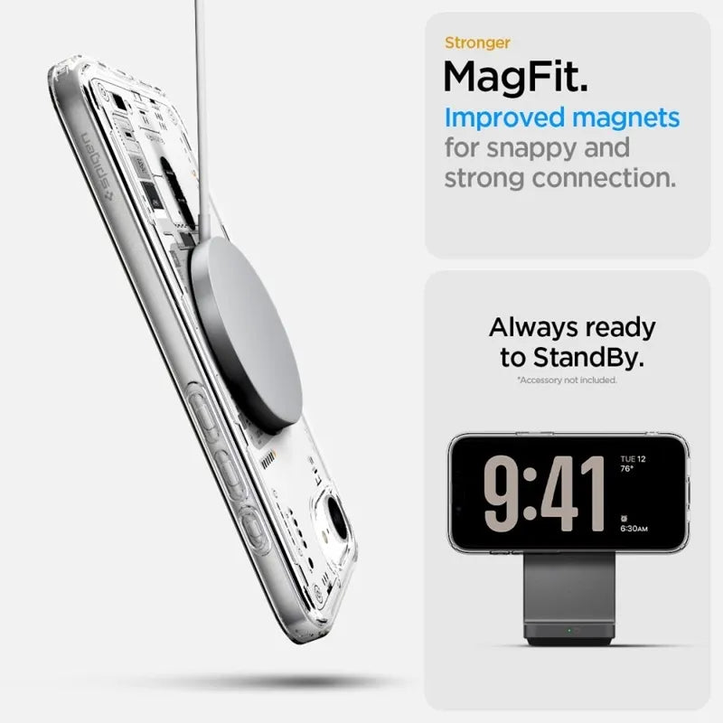 Spigen Ultra Hybrid Mag MagSafe - dėklas, skirtas iPhone 17e / 16e (Zero One)