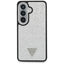 Guess Fixed Glitter Triangle MagSafe – Samsung Galaxy S26 dėklas (sidabrinis)