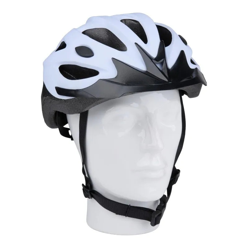 Dunlop – Reguliuojamas MTB dviračių šalmas, dydis M, 55-58 cm (baltas-juodas)