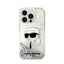 Karl Lagerfeld Liquid Glitter NFT Karl's Head - Dėklas iPhone 14 Pro (sidabrinis)