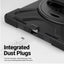 Crong Defender Plus – Tvirto korpuso dėklas iPad Pro 11" (2025) / (2024) (Juodas)