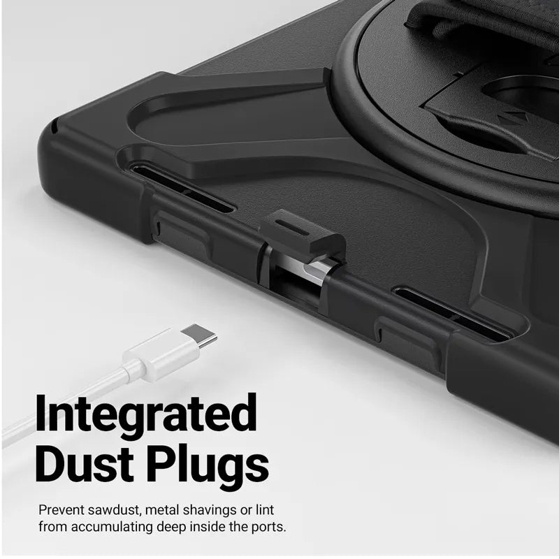 Crong Defender Plus – Tvirto korpuso dėklas iPad Pro 11" (2025) / (2024) (Juodas)