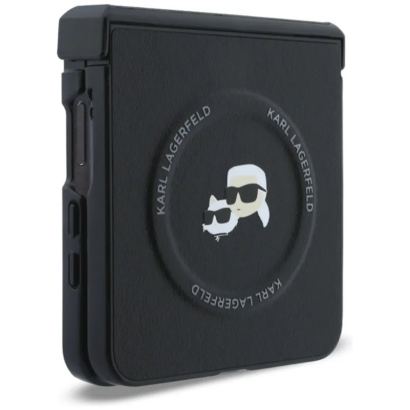 Karl Lagerfeld Karl & Choupette Pins MagSafe – Samsung Galaxy Z Flip 8 dėklas (juodas)