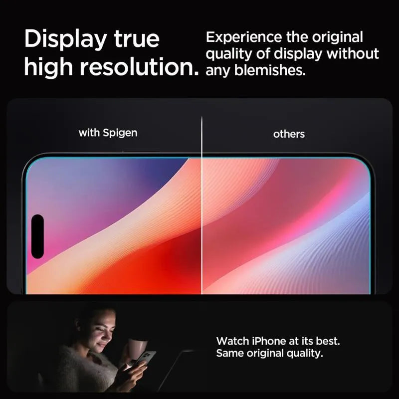 SPIGEN GLAS.TR "EZ FIT" GRŪDINTAS STIKLAS, 2 VNT. PAKUOTĖJE, IPHONE 16 PRO / 17 / 17 PRO, SKAIDRUS