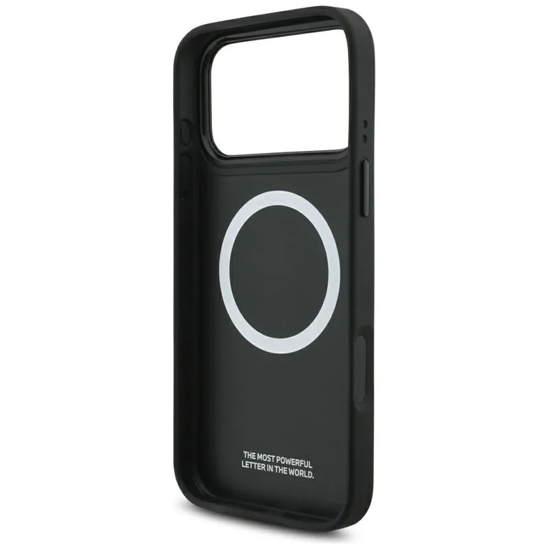 BMW M Carbon Logo MagSafe – dėklas iPhone 17 Pro Max (mėlynas)