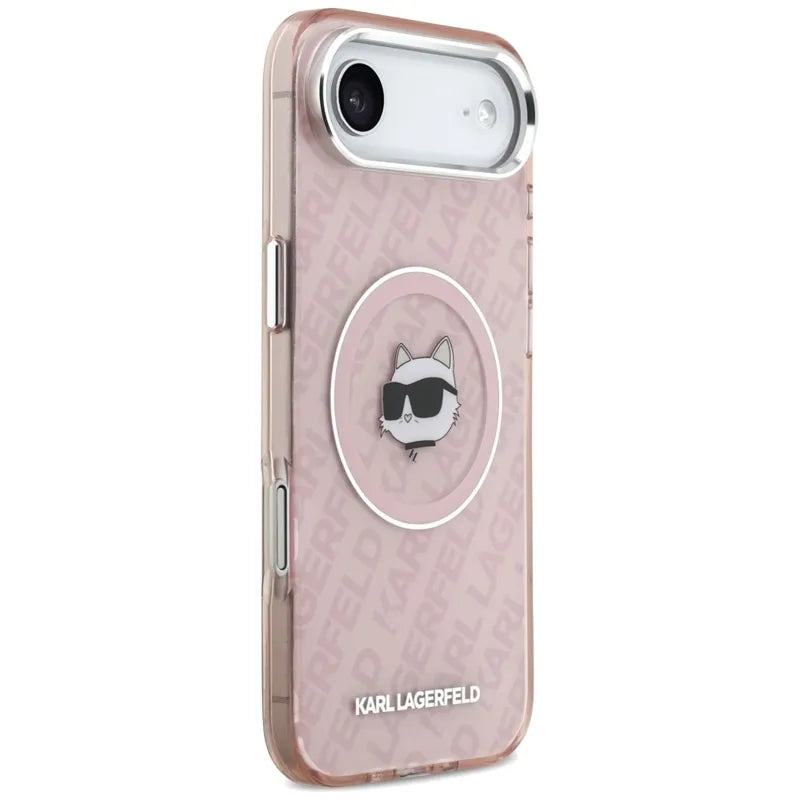 Karl Lagerfeld IML Choupette Head Logo MagSafe – dėklas iPhone Air (rožinis)
