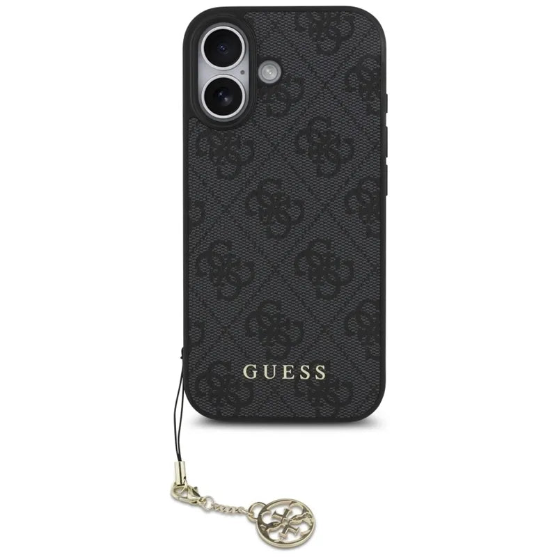 Guess 4G Charms Collection MagSafe – dėklas iPhone 17 (juodas)