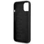 BMW Liquid Silicone Case Metal Logo dėklas iPhone 14 Plus telefonui (juodas)