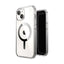 Speck Presidio Perfect-Clear MagSafe – dėklas iPhone 17e / 16e / 15 / 14 / 13 (Skaidrus / Chromuota apdaila / Serene Silver)